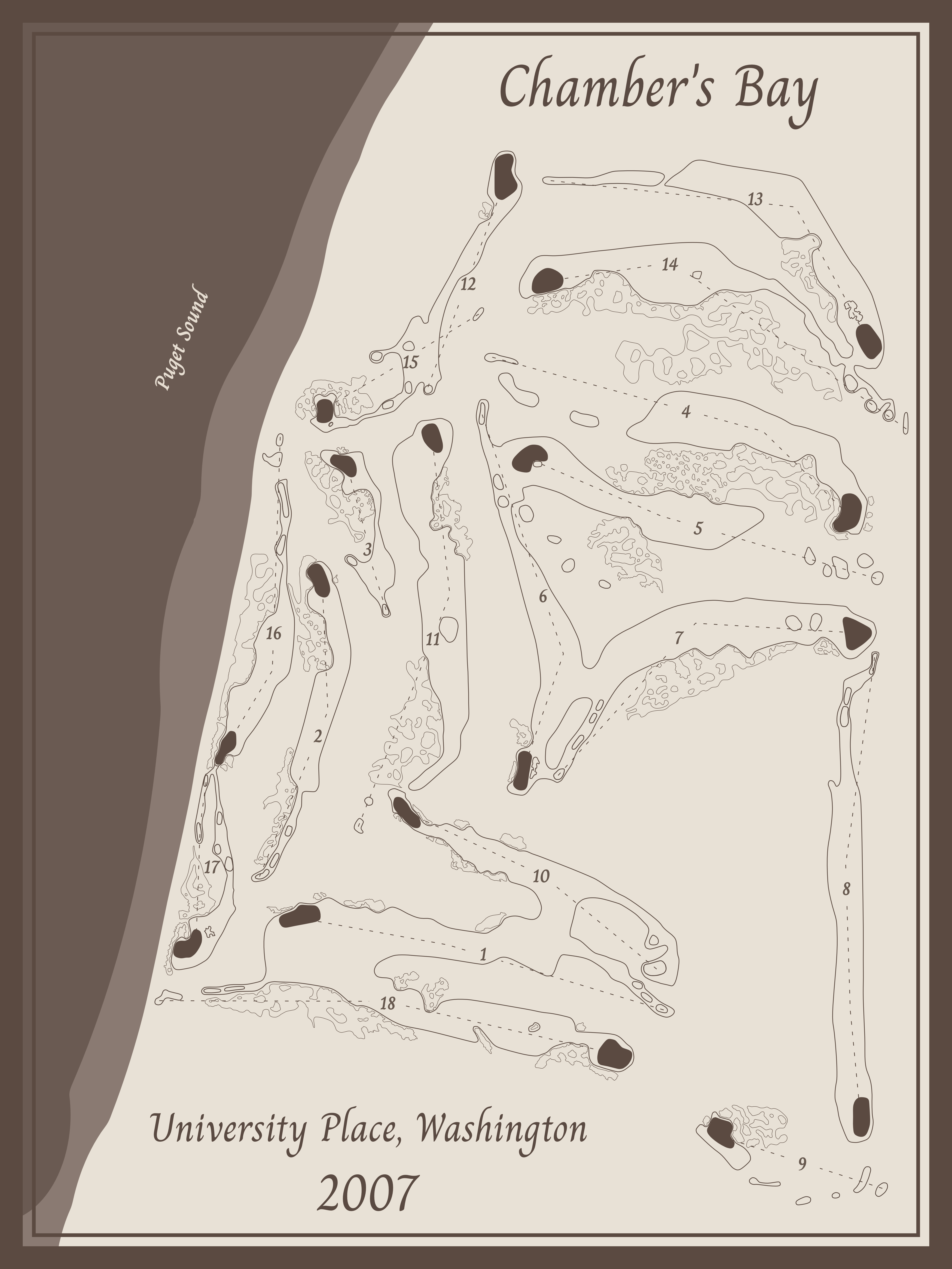 Chambers Bay Routing Print